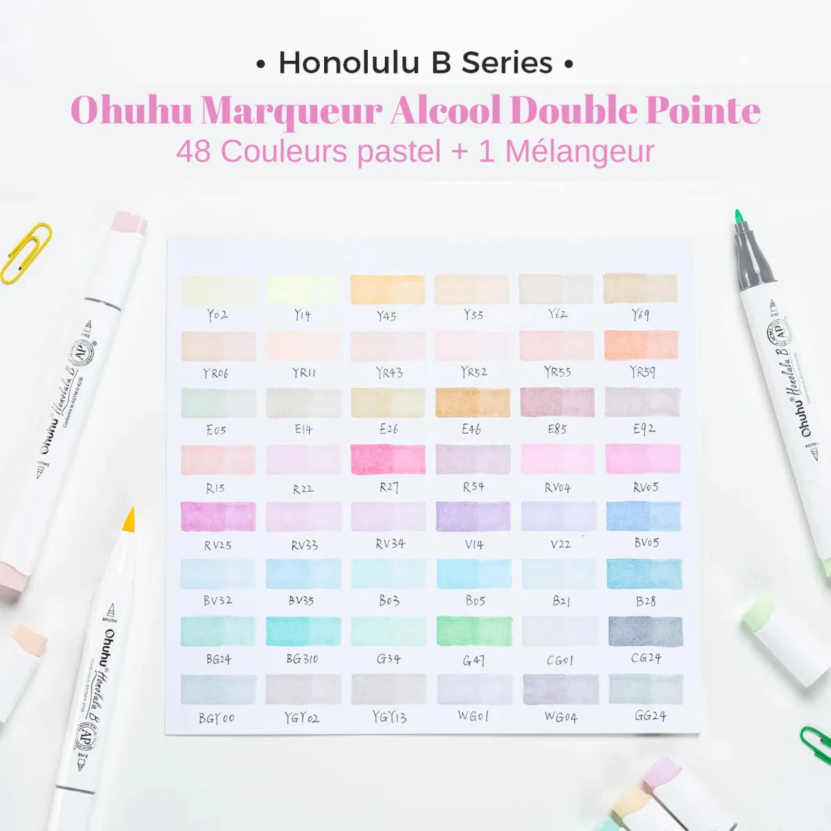 Ohuhu – Honolulu B – 48 Pastels – vue 2 | ColoBloom