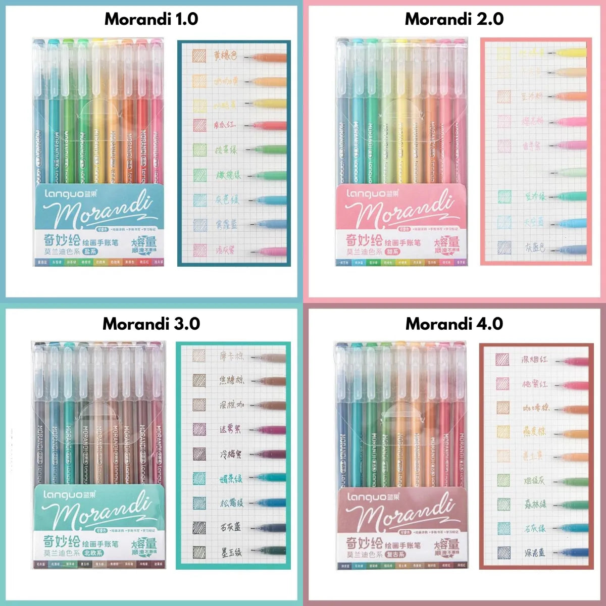 Languo – Stylo Gel 0,6mm – Collection Complète – vue 2 | ColoBloom